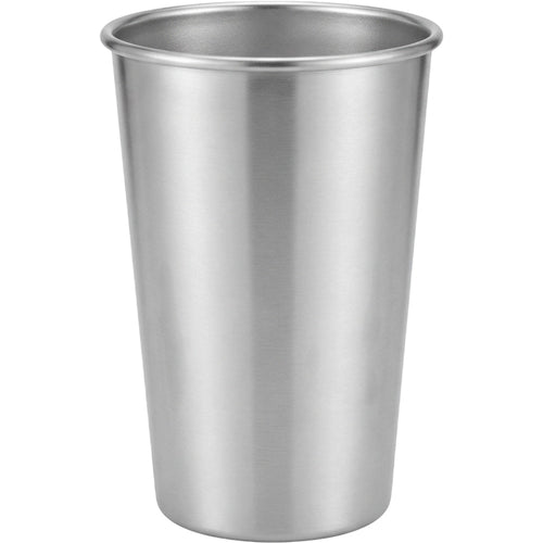 Pelfu Straight Single-Wall Stainless Steel Pint Cup 16 oz Satin Silver - Product view